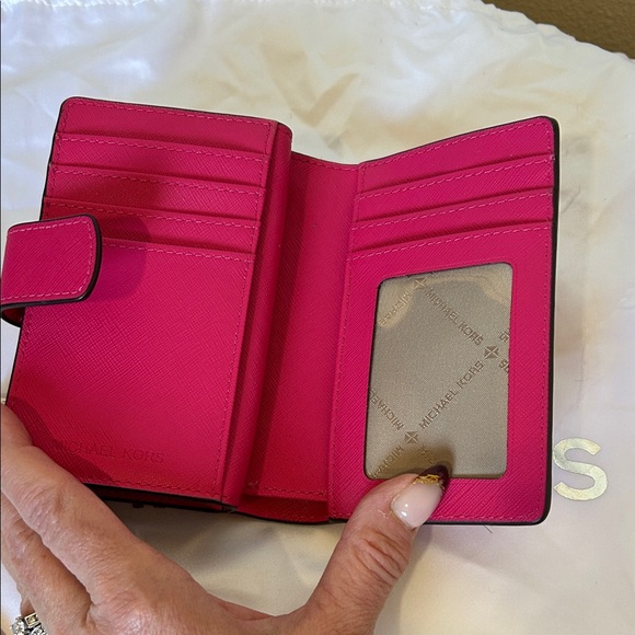 Michael Kors Electric Pink Reed Large Satchel with Matching Wallet - Picture 15 of 16